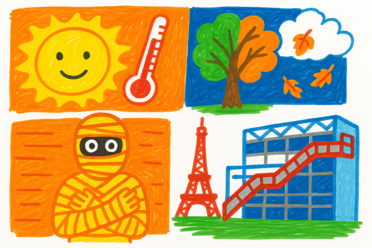 Del verano más caluroso al inicio del otoño, momias milenarias en Asia y el cierre del Pompidou en París.