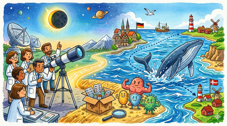 Simulacro de eclipse en España, antibióticos en su justa medida y el rescate de la ballena Timmy.