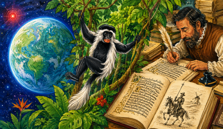 Un planeta lejano habitable, una nueva especie de mono en el Congo y un Quijote escrito a mano. Un planeta lejano habitable, una nueva especie de mono en el Congo y un Quijote escrito a mano.